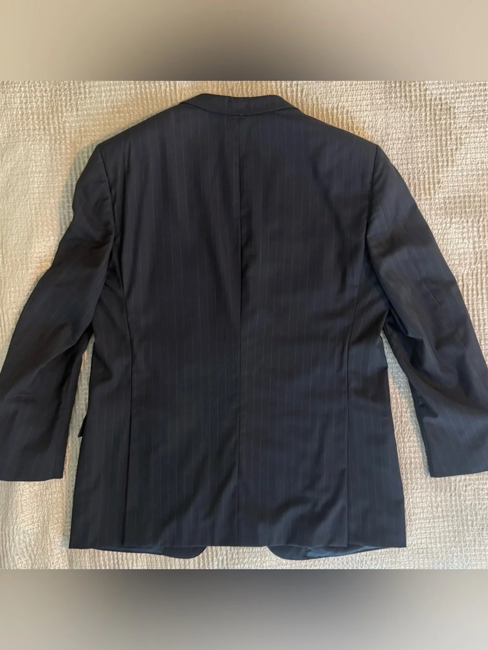 Ermenegildo Zegna for MR.SID 54R Navy Pinstripe Wool Suit Jacket Swiss 🇨🇭